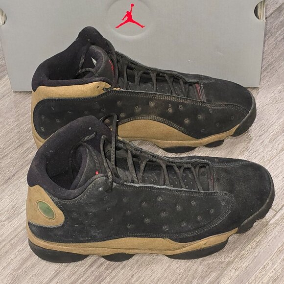 Nike AIR JORDAN 13 RETRO Black / Olive Basketball Shoes 11 Sneakers 414571 006 - Picture 4 of 9